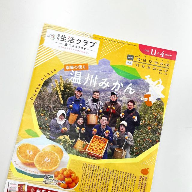 🍊
生活クラブ「食べるカタログ」11月4回

冬といえばやっぱり温州みかん🍊
和歌山県の生産者の皆さんから今年もお話を伺いました。
表紙は冬を元気に過ごせそうなポップなデザインです🍊

#生活クラブ #生活クラブのある暮らし #生活クラブのある豊かなくらし #生協 #みかん #みかん農家 #こたつでみかん